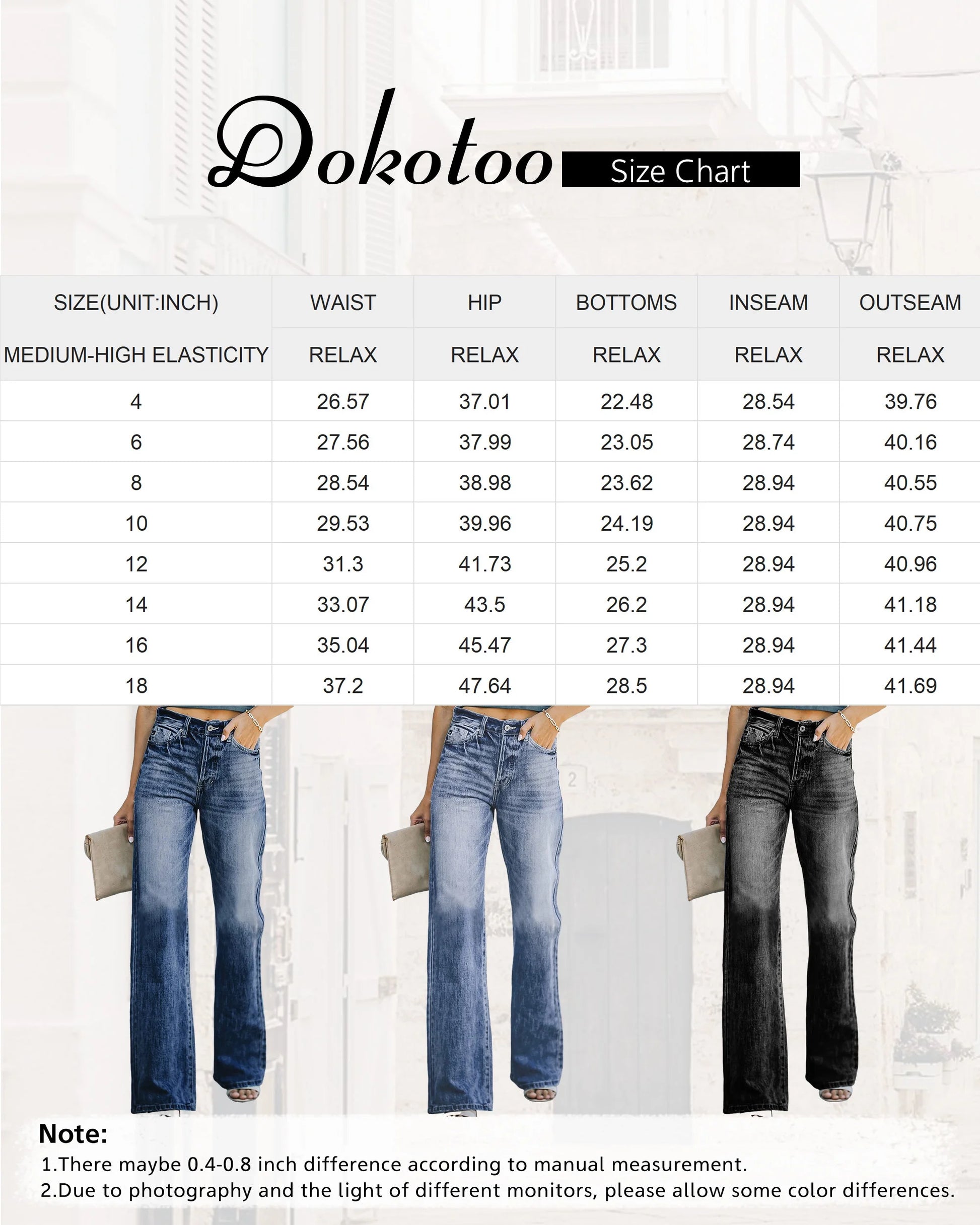 Wide Leg Jeans for Women Casual Loose Stretch Denim Pants Fashion Retro High Rise Wide-Leg Jean Trousers with Pockets US Size 4